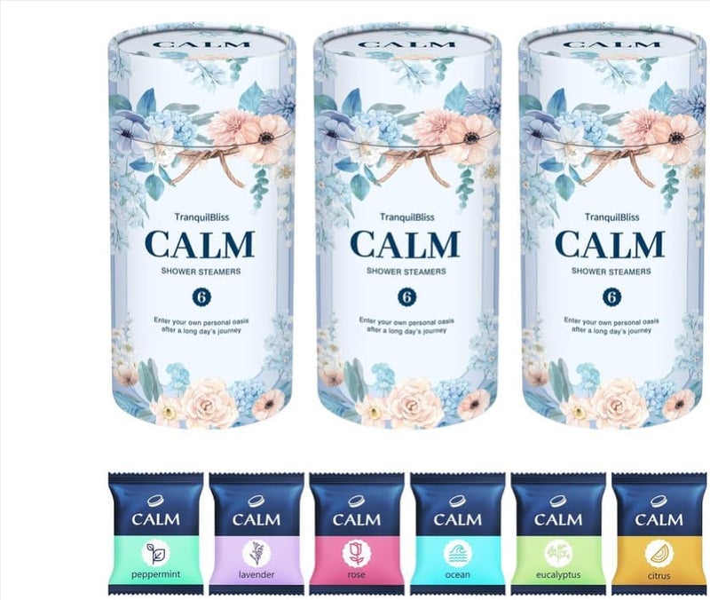 TranquilBliss Shower Steamers 18 Count, Scented Shower Bombs with Organic & Natural Fragrance, Self-Care & Relaxation Birthday Presents for Women Who Have Everything - Image 1